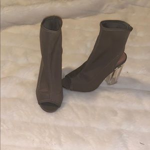 Open toe booties